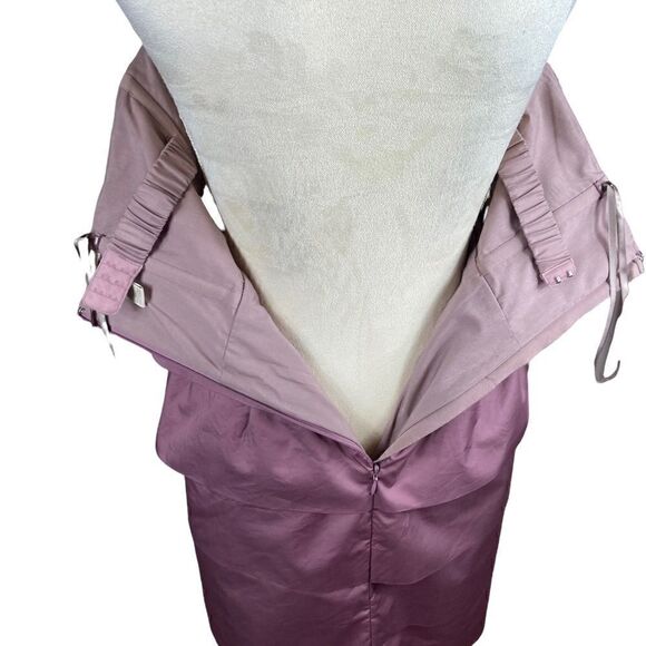 J.Crew Lavender Strapless Tiered Ruffle Dress, Size 8P - Picture 6 of 10